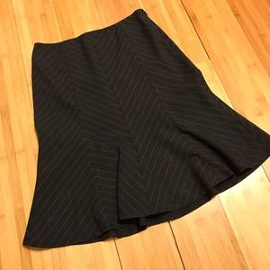 The Limited Business casual gray flare skirt